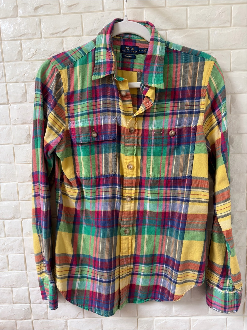 Ralph Lauren Multicolor Plaid Button-Down Shirt — Yellow, Green & Red